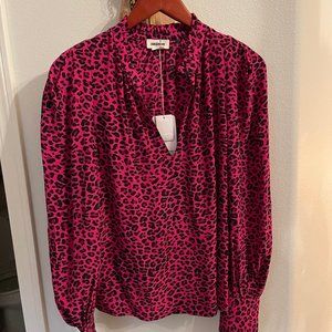 Zadig and Voltaire Titus print leo blouse
